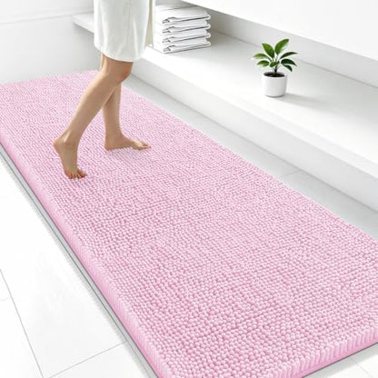 Smiry Bathroom Rugs 59X24, Luxury Chenille Extra Soft Absorbent Bath Mat
