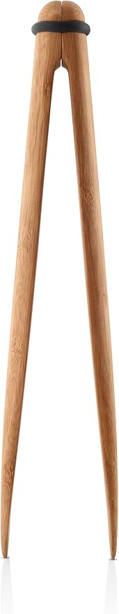 EVA SOLO | Nordic Kitchen Kitchen Tongs | Practical and Stylish Serving Tongs made of Bamboo and Silicone Ring | Easy Storage | Bamboo