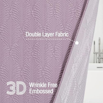 Gibelle Lavender Shower Curtain for Bathroom, Farmhouse Bath Curtain 72x72