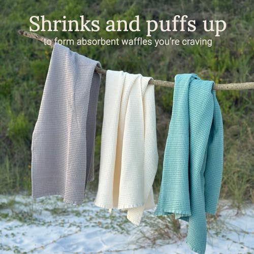 GILDEN TREE Waffle Bath Sheet Large Bath Towels Quick Dry Thin Body Towels, 40x80 Oversized Bath Towels for Adults, Classic Style (Cream)