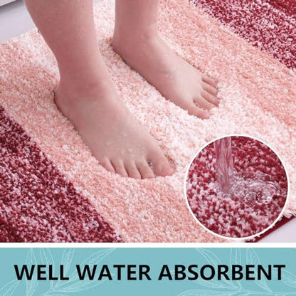 Arotive Microfiber Bathroom Rugs, Shaggy Soft Absorbent Bath Rug, 36x24