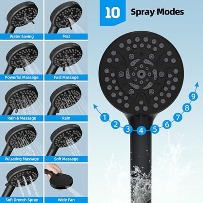 Hibbent All Metal cUPC Certified High Pressure Rainfall 12'' Shower Head