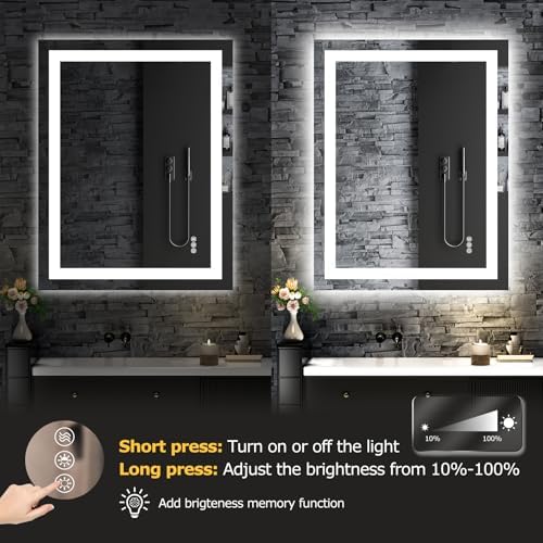 Hivone 36.1"X28.1" LED Bathroom Mirror with Lights, UL Listed