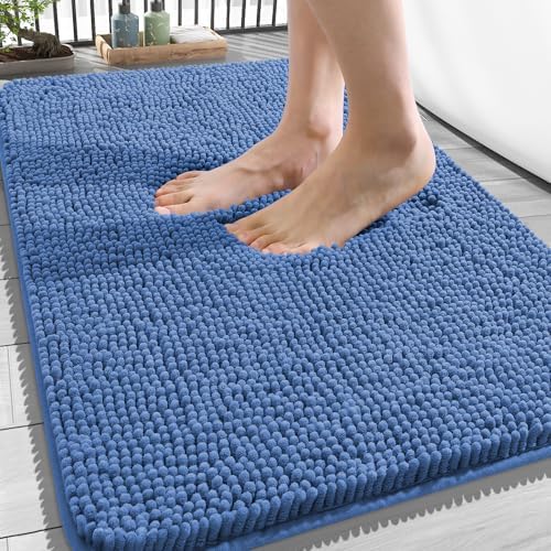 OLANLY Bathroom Rugs 34x21, Extra Soft Absorbent Chenille Bath Rugs