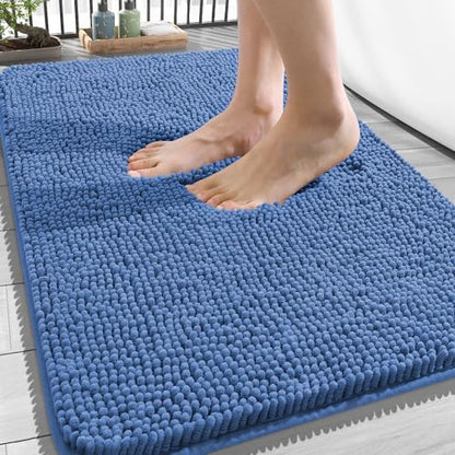 OLANLY Bathroom Rugs 34x21, Extra Soft Absorbent Chenille Bath Rugs