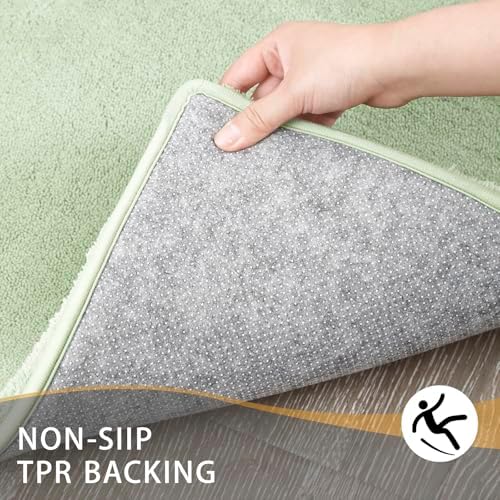 MINIDEAR Bathroom Rugs 36x24 Sage Green - Thick Memory Foam Bath Mat, Ultra Soft & Plush Fluffy, Non-Slip, Quick Dry, Absorbent Washable Floor Microfiber Mat for Tub, Home Decor Accessories