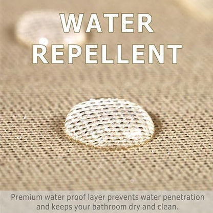 Champagne Gold Glitter Shower Curtain: Waterproof Washable, 96Lx72W