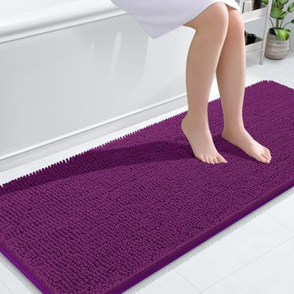 OLANLY Bathroom Runner Rugs 59x24, Extra Soft Absorbent Chenille Bath Rugs