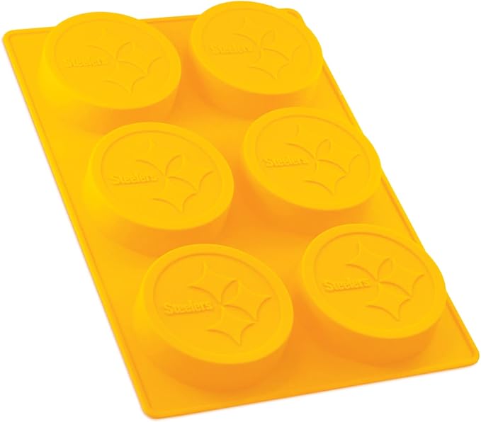 Masterpieces NFL Pittsburgh Steelers Silicone Muffin Baking Pan - Oven & Microwave Safe, Dishwasher Safe