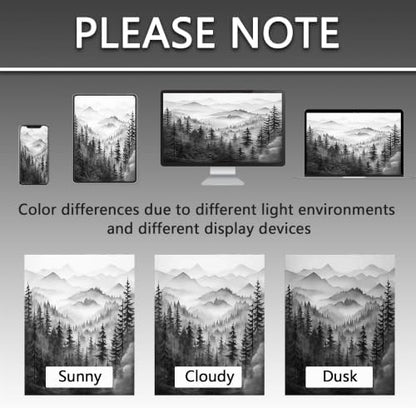 Black and White Stall Shower Curtain, 54X72 in Narrow Small, Forest