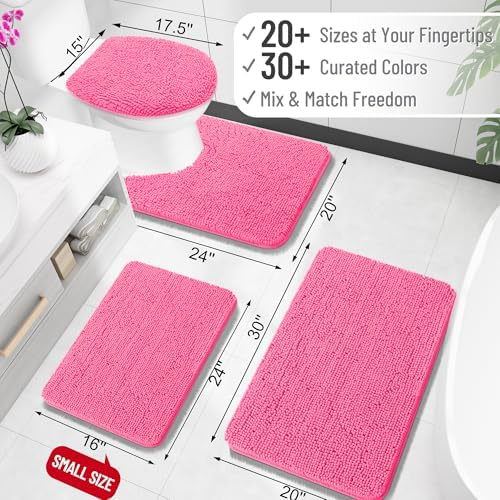 OLANLY Large Bathroom Rugs 44x32, Extra Soft Absorbent Chenille Bath Rugs