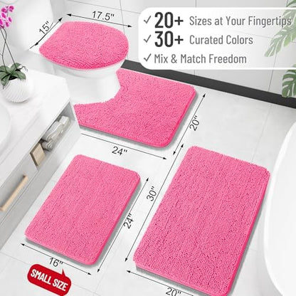 OLANLY Large Bathroom Rugs 44x32, Extra Soft Absorbent Chenille Bath Rugs