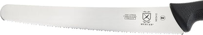 Mercer Culinary M23412 Millennia Black Handle, Wide Fine Sawtooth Blade, Bread Knife
