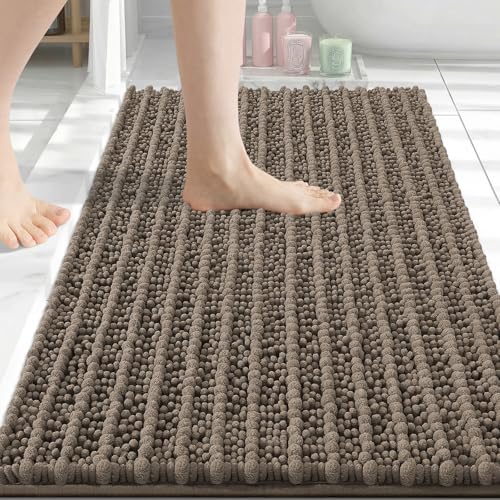 Arotive Bathroom Rugs Mat 34x21, Soft Absorbent Chenille Shaggy Bath Mat