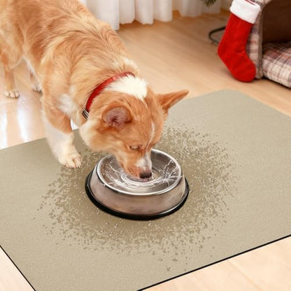 ACCUMTEK Non Slip Bath Mat, Thin Bathroom Rugs Fit Under Door, Quick Dry Bath Mats, Machine Washable Bath Rugs for Bathroom, Bathtub & Kitchen, Camel/Upgraded Solid/32 x20
