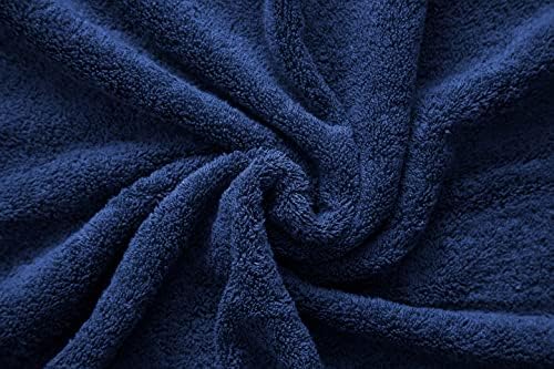 American Veteran 100% Cotton Turkish 6 Piece Luxury Towel Set - 2 Bath, 2 Hand, 2 Washcloths in Navy Blue