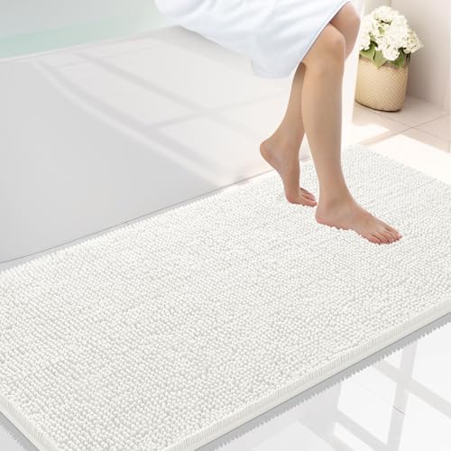 Smiry Bathroom Rugs 40X24, Luxury Chenille Extra Soft Absorbent Bath Mat