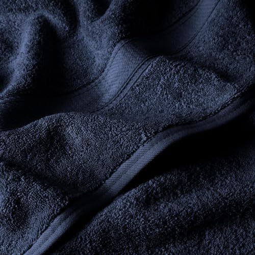 Superior Egyptian Cotton Plush & Absorbent, Bath Towel Set of 4, Navy Blue