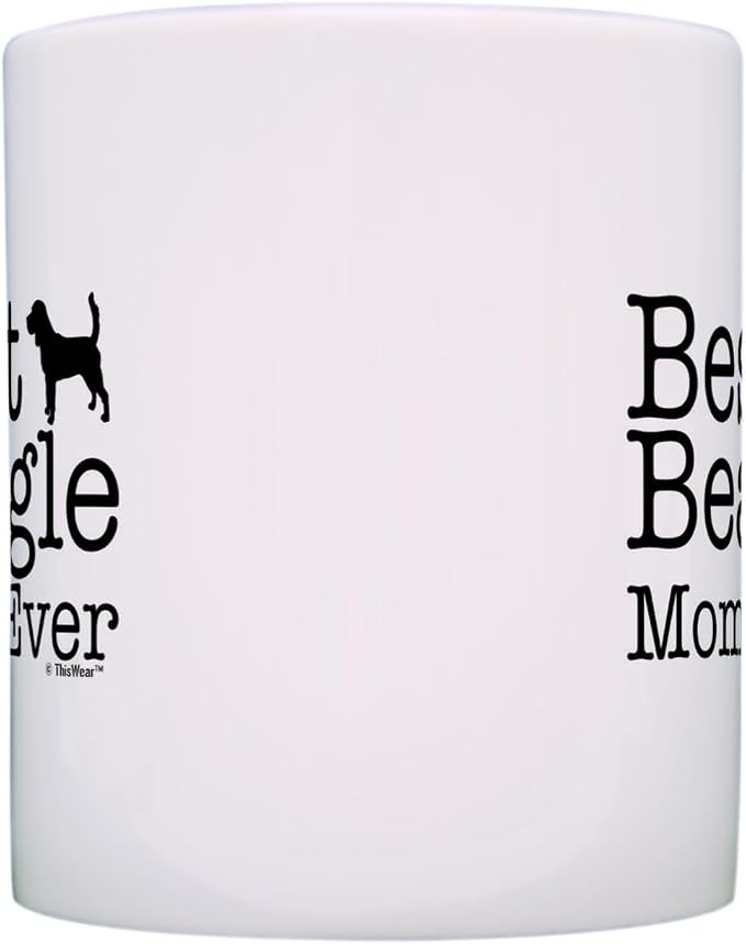 ThisWear Dog Lover Gifts Best Beagle Mom Ever Animal Pet Owner Rescue Gift 11oz Ceramic Coffee Mug with Handle