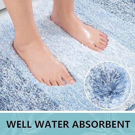 Arotive Microfiber Bathroom Rugs, Shaggy Soft and Absorbent Bath Rug, 24x24