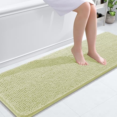 OLANLY Bathroom Runner Rugs 59x20, Extra Soft Absorbent Chenille Bath Rugs