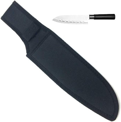 8" Santoku Knife Scabbard Sheath Sande knife Sheath (Black Nylon)