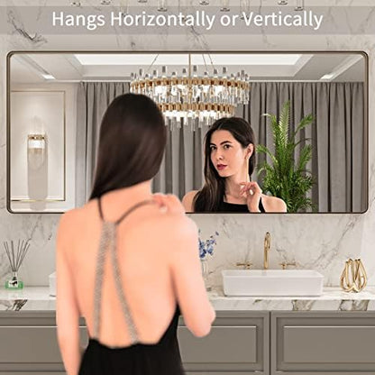 LOAAO 72"X32" Bronze Bathroom Mirror