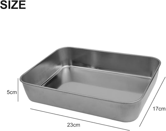 Sheet With Wire Rack And Cover Set, Stainless Baking Tray, Rust & Warp Resistant & Easy Clean Baking Pan For Oven Cooking, Cookie Sheet(23x17x5cm)