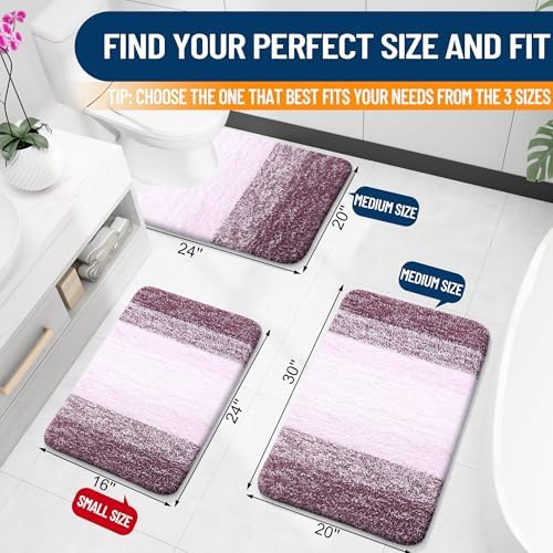 OLANLY Bathroom Rugs Mat 30x20, Extra Soft Absorbent Microfiber Bath Rugs
