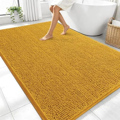 OLANLY Large Bathroom Rugs 70x46, Extra Soft Absorbent Chenille Bath Rugs