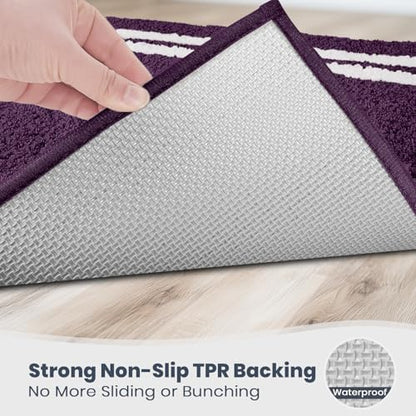 PURRUGS Bathroom Rug, Bath Mat, 24" x 36", Purple