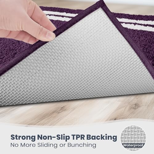 PURRUGS Bathroom Rug, Bath Mat, 30" x 46", Purple