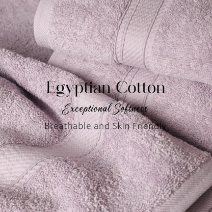 SUPERIOR Egyptian Cotton Ultra Plush & Absorbent, 3 Piece Set, Purple