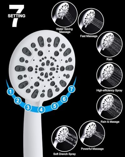 Hibbent All Metal High Pressure Rainfall 10'' Shower Head with Handheld