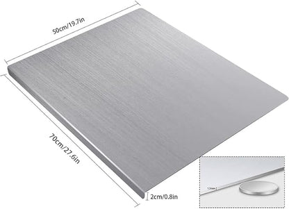 Stainless Steel Cutting Board for Kitchen, Extra Large Cutting Board Non Toxic, Metal Cutting Boards for Kitchen,Chopping Board for Meat, Veggies, Fruits and Kneading （70 x 50cm/27.6 x 19.7 inch）