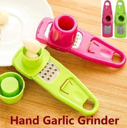 Red Hand Garlic Grinder-Small Hand Grinder for Garlic, 2024 New Hand Press Garlic Chopper, Hand Pepper Grinder, Garlic Press Hand Specialty Tools Kitchen and Dining, 1