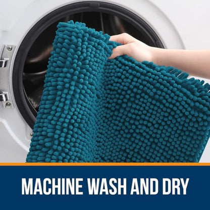 OLANLY Large Bathroom Rugs 40x32, Extra Soft Absorbent Chenille Bath Rugs