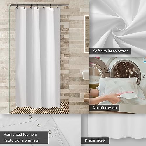 ALYVIA SPRING Stall Waterproof Fabric Shower Curtain or Liner White, 36x72