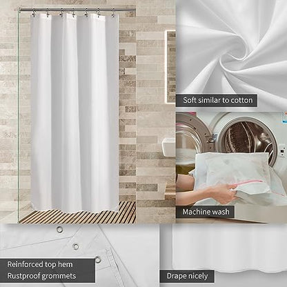 ALYVIA SPRING Stall Waterproof Fabric Shower Curtain or Liner White, 36x72