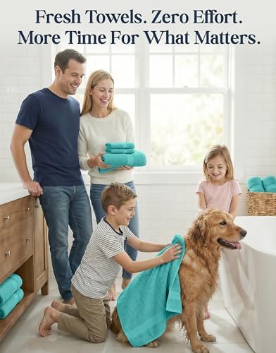 LANE LINEN Towel Set 16 Piece Soft Absorbent Quick Dry 100% Cotton - Teal