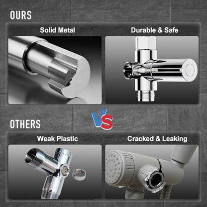 Veken 11.8“ Rain Shower Head with Handheld,Dual High Pressure Shower Heads