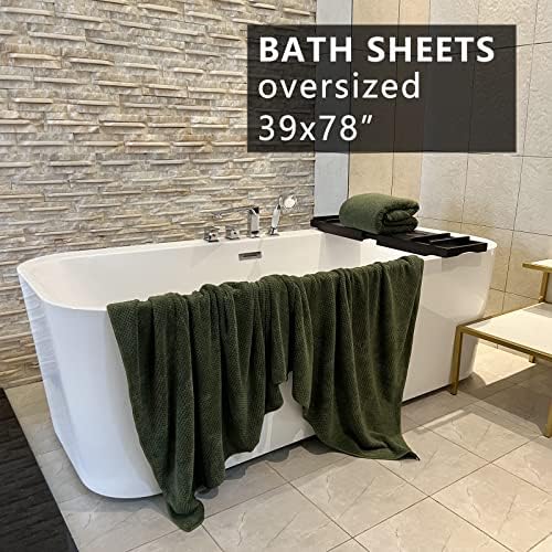 YTYC 39x78 Bath Sheet,Towel for Bathroom,Olive Green,1-Piece