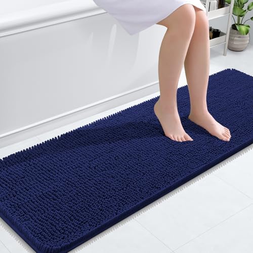 OLANLY Bathroom Runner Rugs 59x20, Extra Soft Absorbent Chenille Bath Rugs
