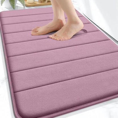 OLANLY Memory Foam Bath Mat 34x21, Super Soft and Absorbent Bathroom Rugs