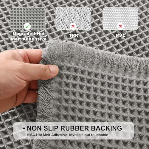 JIUZHEN Set of 2 Waffle Bathroom Rugs Non Slip Bath Mats 16"x24"+24"x48"