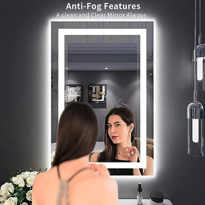 LOAAO 24"X36" LED Bathroom Mirror with Lights, UL Listed