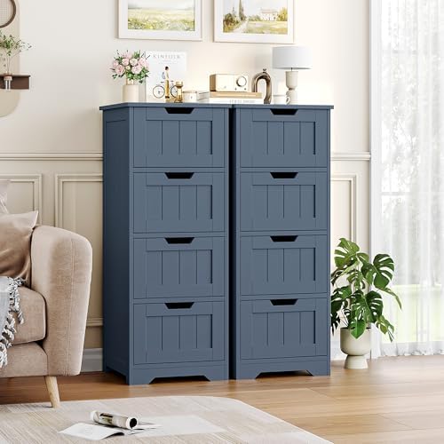 FOTOSOK Bathroom Storage Cabinet with 4 Drawers, Small Bathroom Cabinet