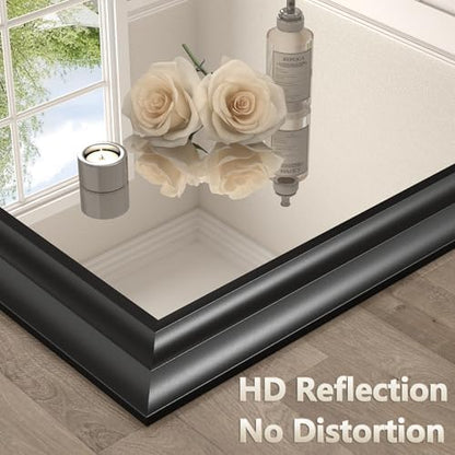 30x36 Inch Black Bathroom Mirror for Wall