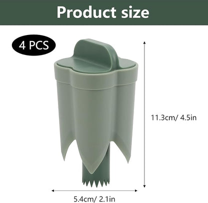 4 PCS Pepper Corer, Upgrade 2 in 1 Pepper Seed Corer Remover Tool Bell Pepper Cutter, Beige Green
