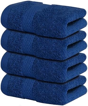 Infinitee Xclusives 100% Cotton Luxury Wash Cloths for Showering - 4 Pack